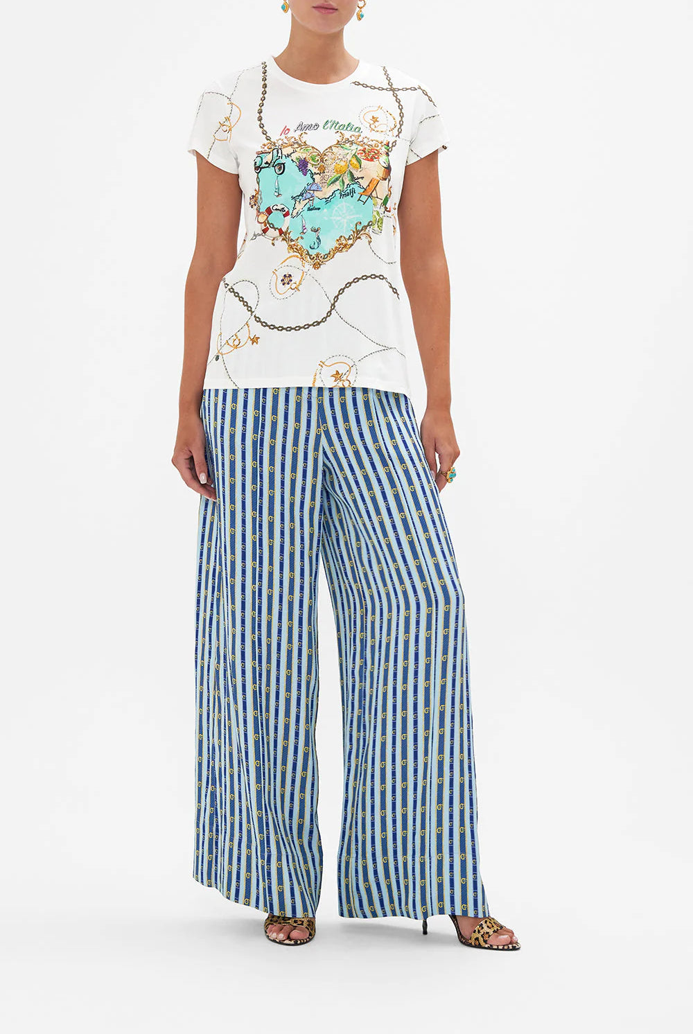 Organic Cotton Slim Fit Tee - Amalfi Lullaby by Camilla — view 3