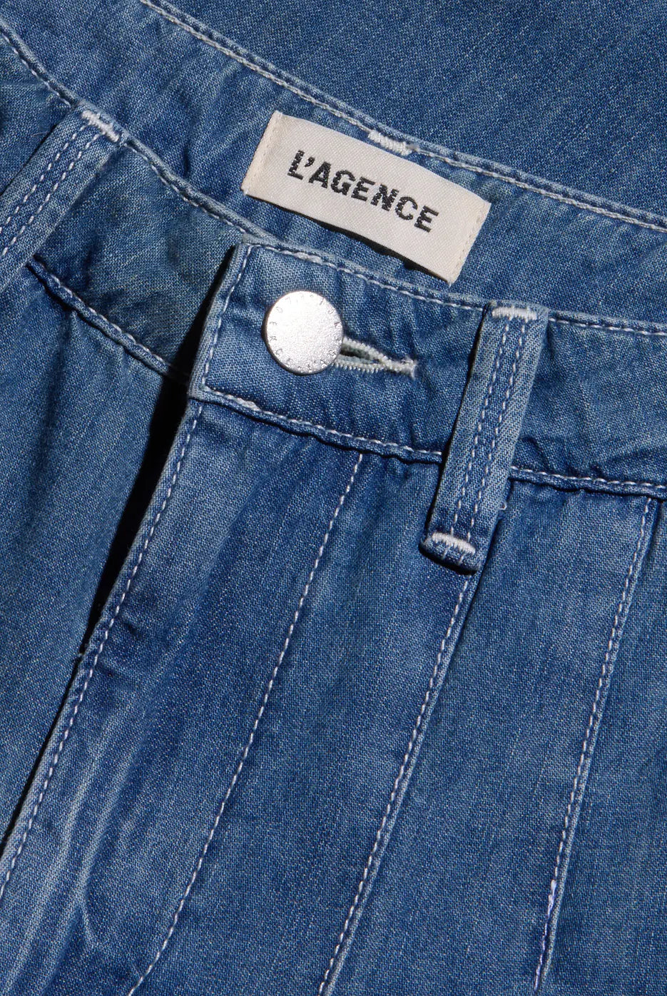 Jayani Pleated Wide-Leg Jean - Saratoga by L'agence — view 5