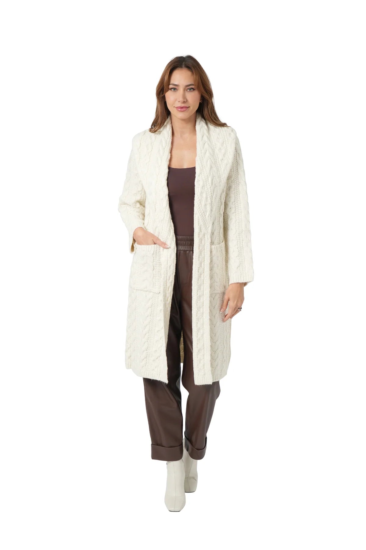 Love Token Trevor Cardigan - Ivory, view 4