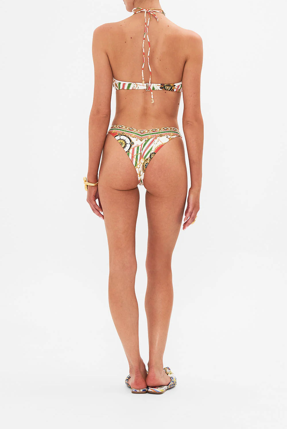 V High Leg Bikini Bottom - Saluti Summertime by Camilla — view 4