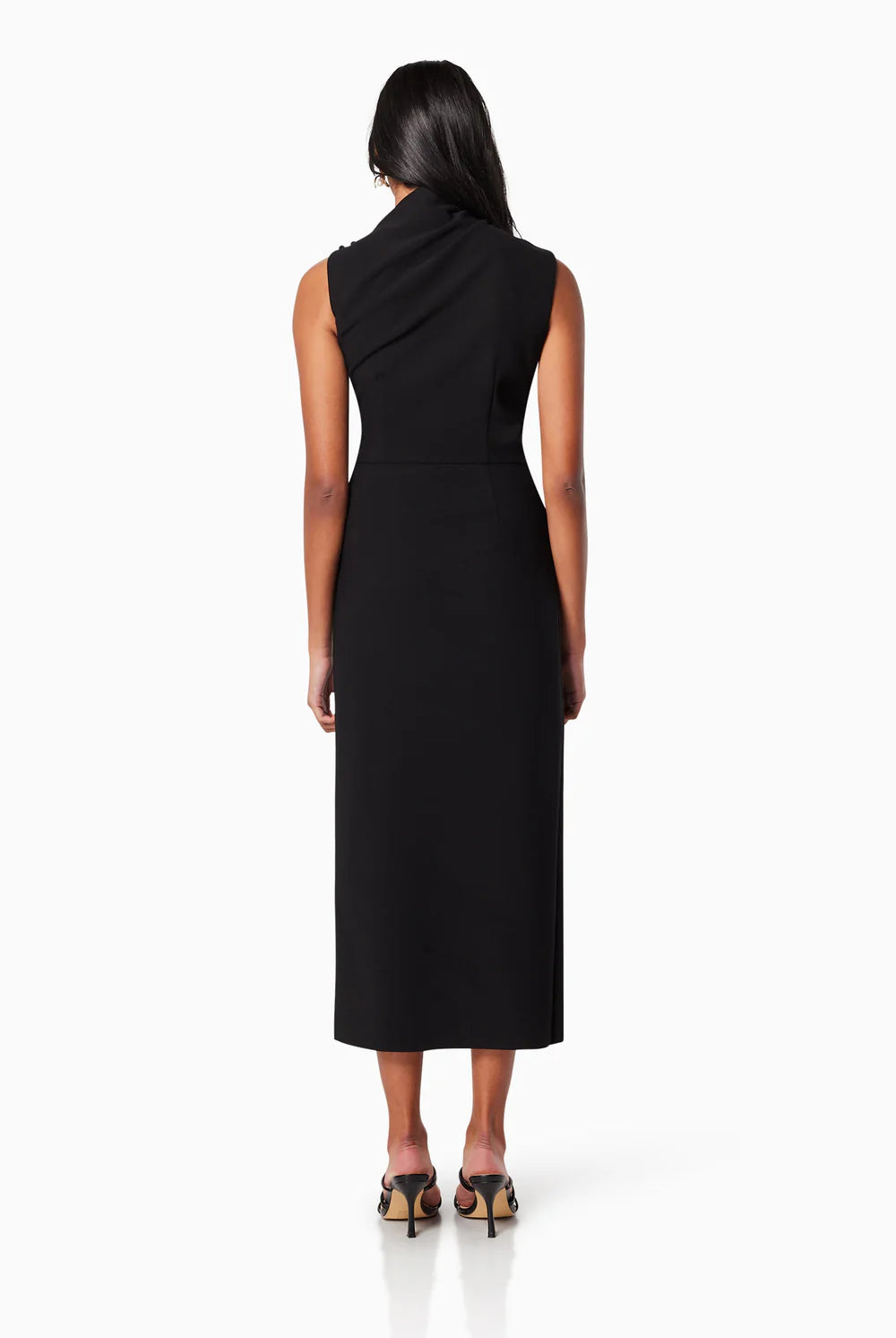 Genoa Fitted Midi Dress - Black by Elliatt — view 3