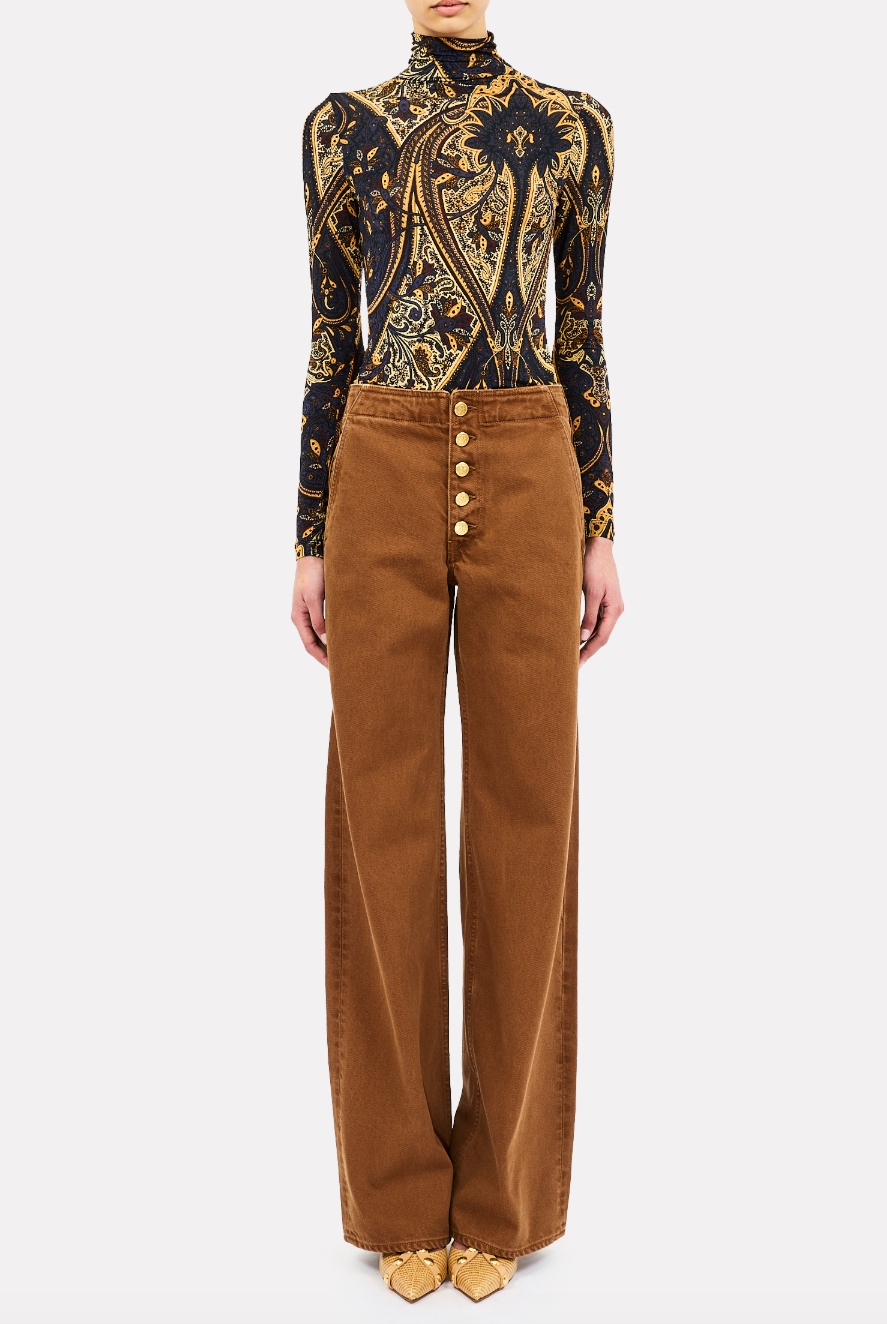 Aurelia Long Sleeve Jersey Top - Twilight Paisley by Ulla Johnson — alternate view