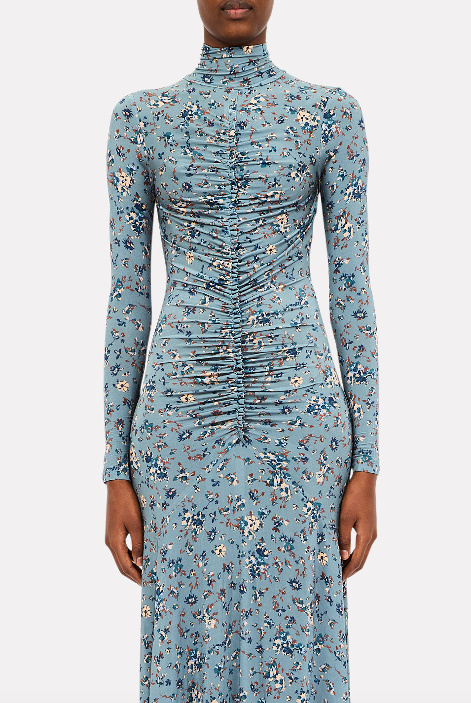 Ida Long Sleeve Jersey Dress - Celeste Floral by Ulla Johnson — alternate view