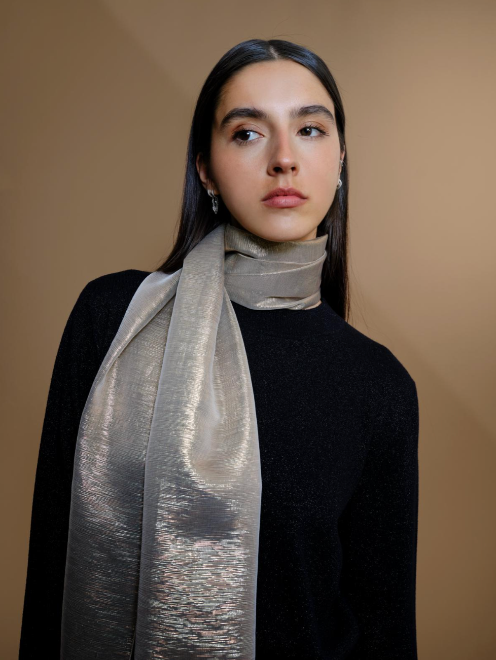 Maison Lurex Grace Stole - Gold Moon