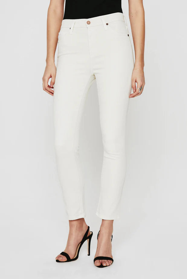 Mari Crop High-Rise Slim Straight Jean - White Cream by Adriano Goldschmied AG — alternate view