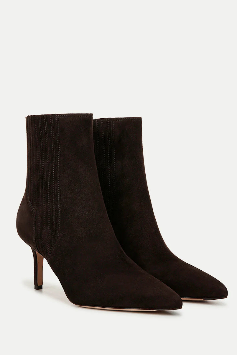 Lisa Suede Mid-Heel Bootie - Espresso by Veronica Beard — alternate view
