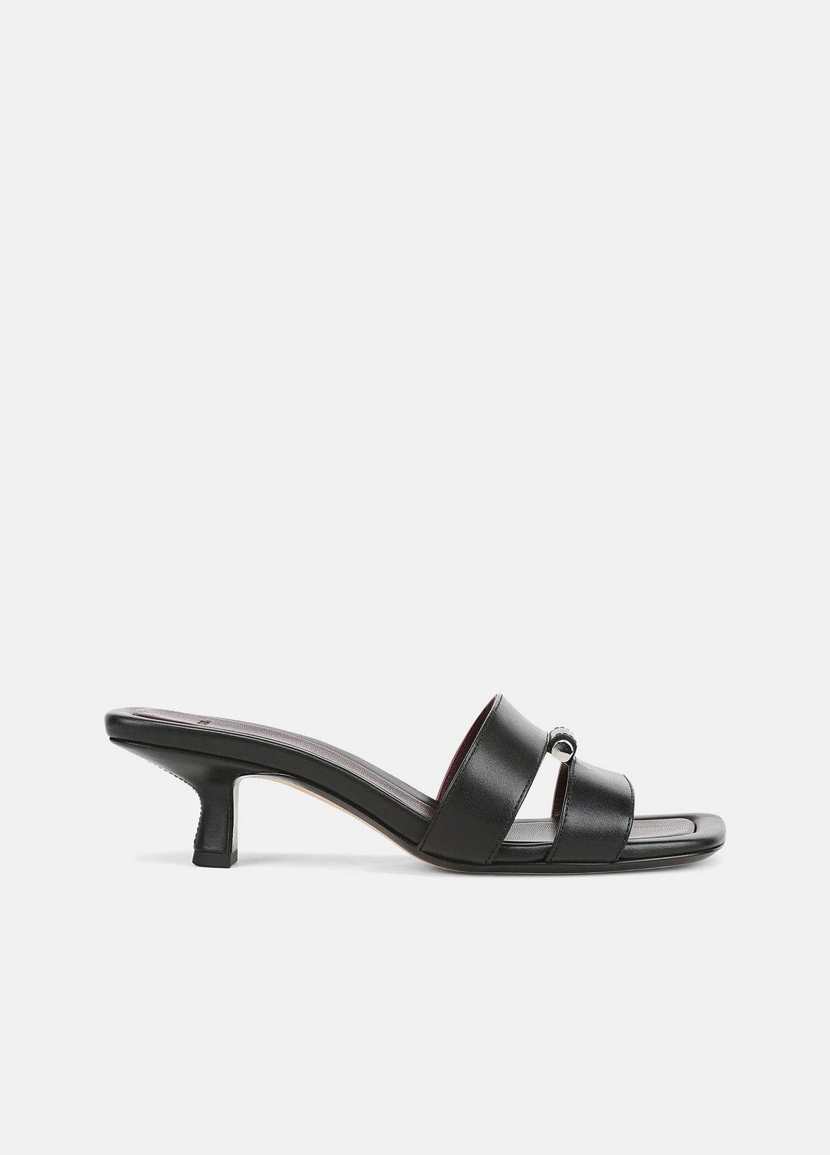 Piper Leather Heeled Sandal - Black by Vince — alternate view