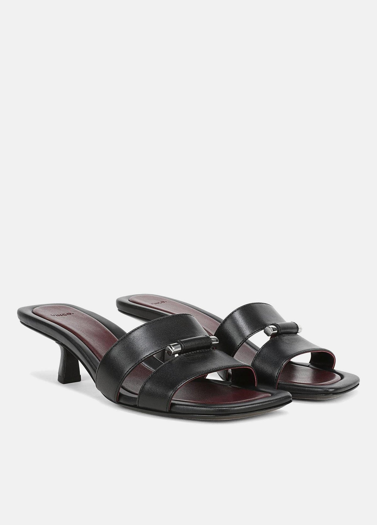Piper Leather Heeled Sandal - Black by Vince | 25 South Boutiques