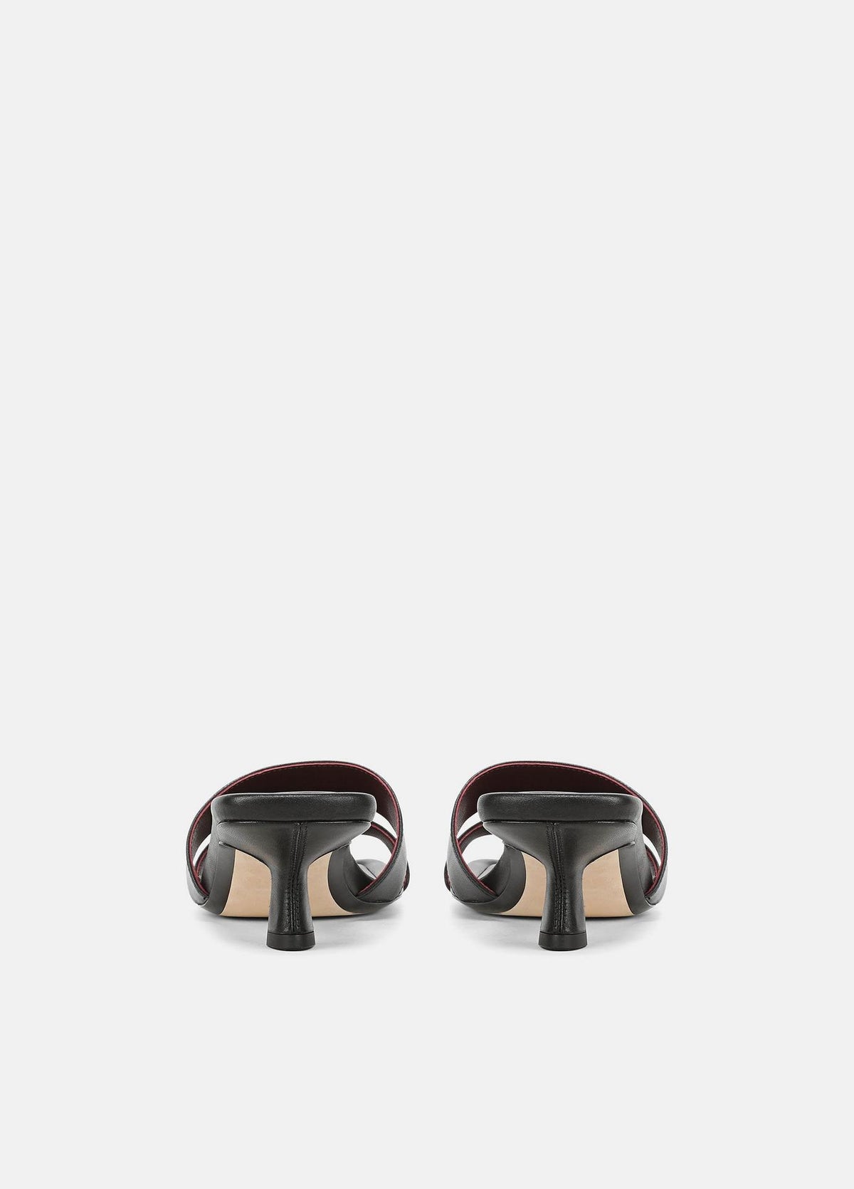 Piper Leather Heeled Sandal - Black by Vince — view 3