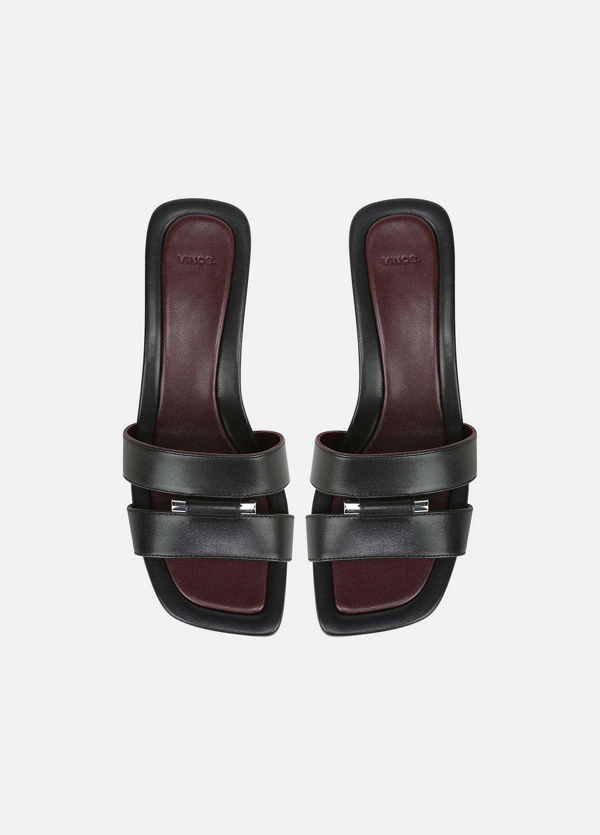 Piper Leather Heeled Sandal - Black by Vince — view 4