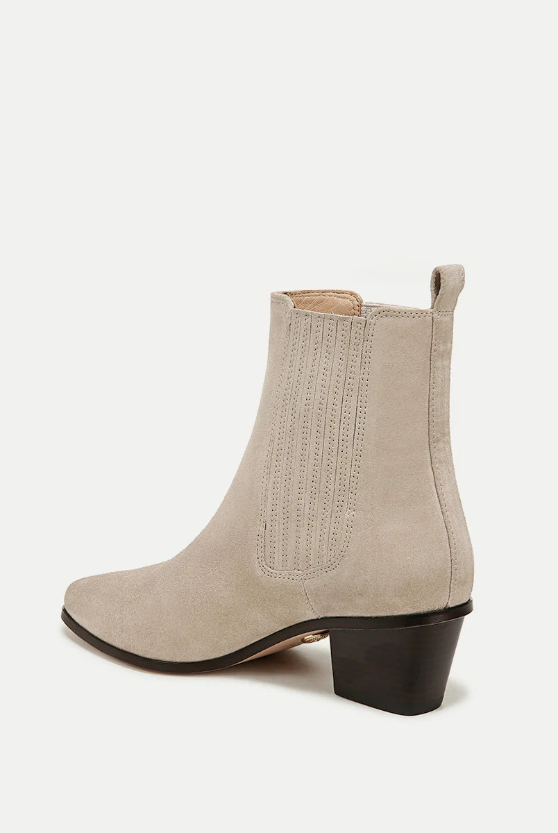 Alina Suede Bootie - Ecru by Veronica Beard — view 4