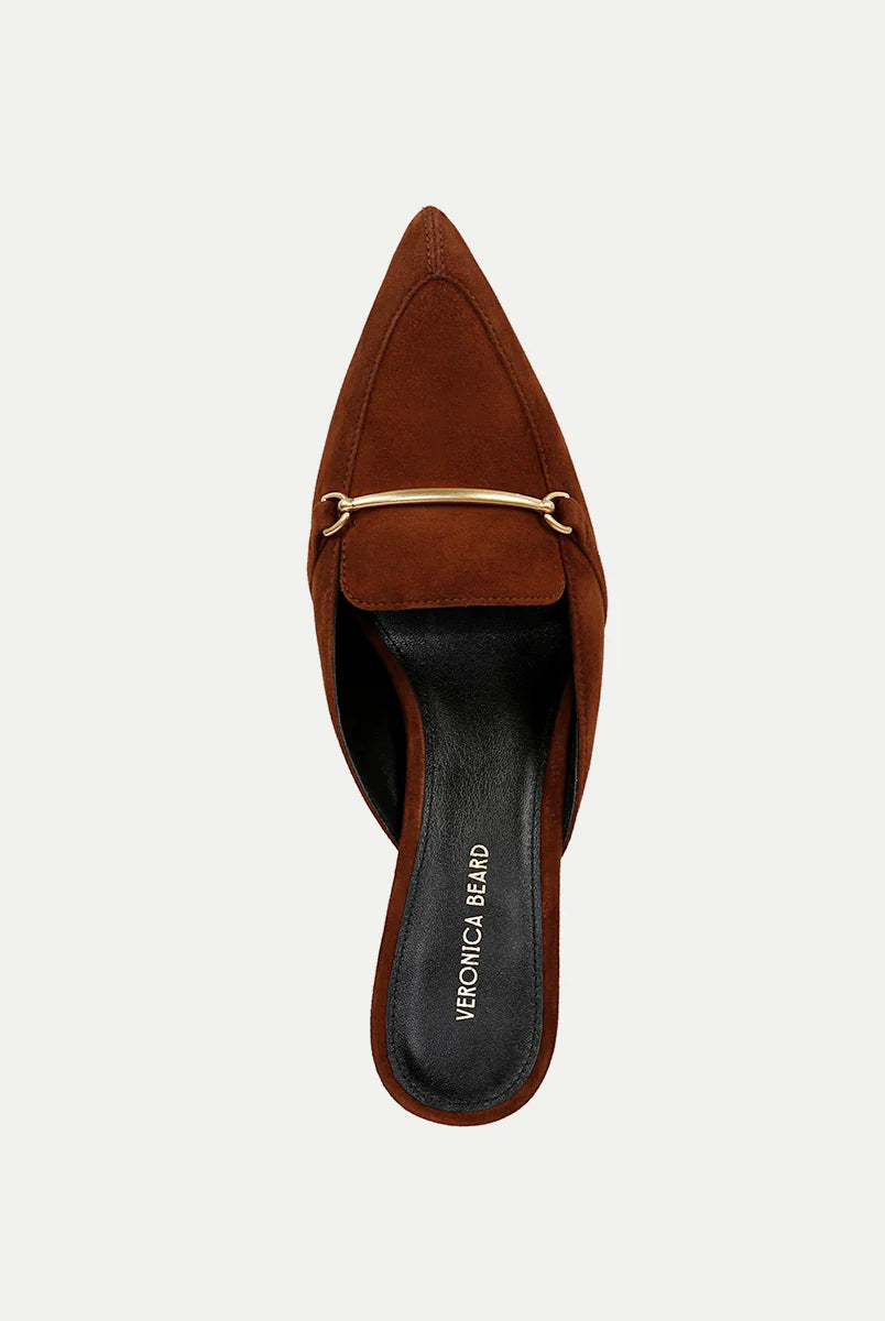 Leslie Suede Mule - Cedar by Veronica Beard — view 3