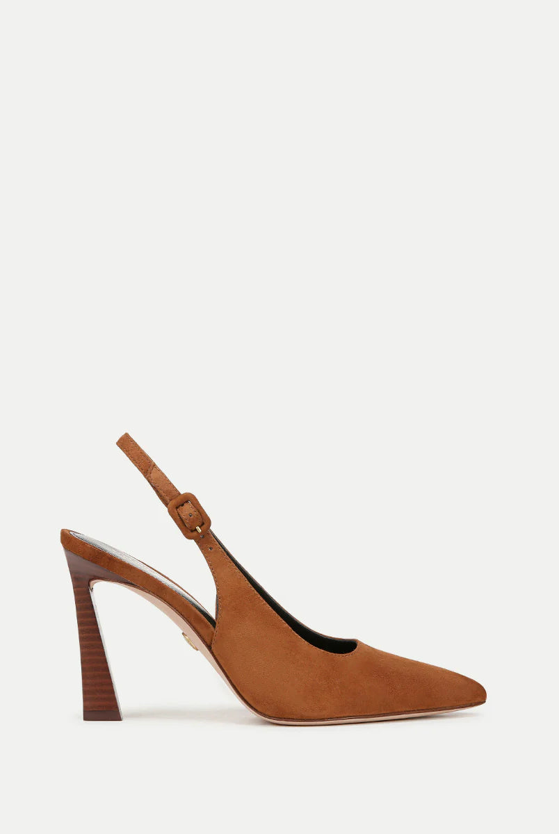 Callie Suede Slingback Pump - Caramel by Veronica Beard | 25 South Boutiques