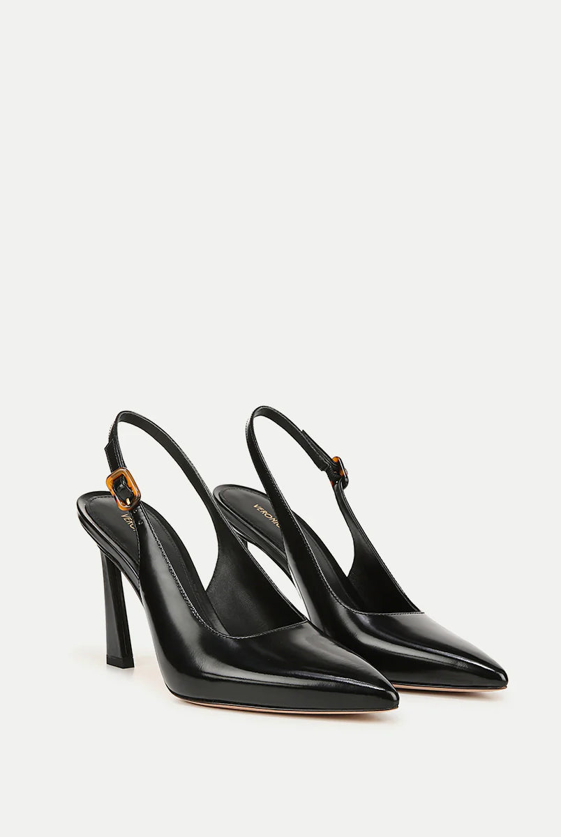 Callie Leather Slingback Pump - Black by Veronica Beard — alternate view