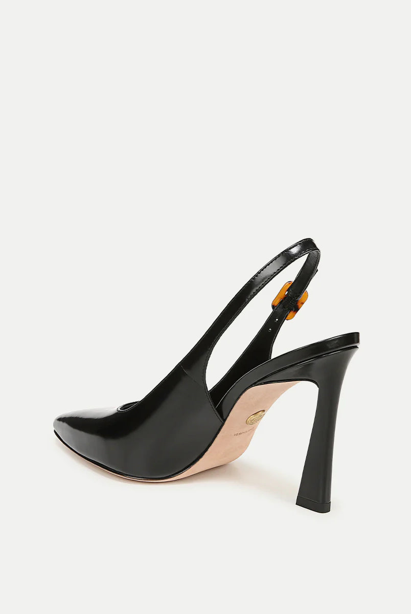 Callie Leather Slingback Pump - Black by Veronica Beard — view 4