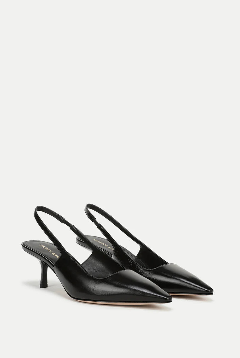 Cashel Slingback Heel - Black Leather by Veronica Beard — alternate view