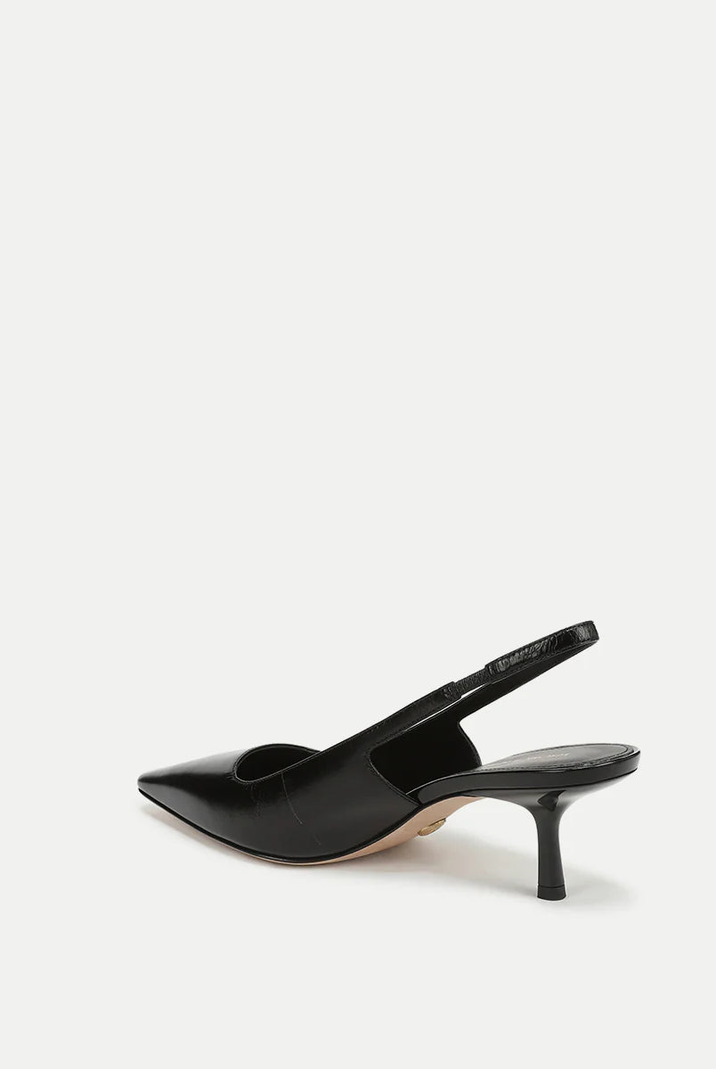 Cashel Slingback Heel - Black Leather by Veronica Beard — view 4
