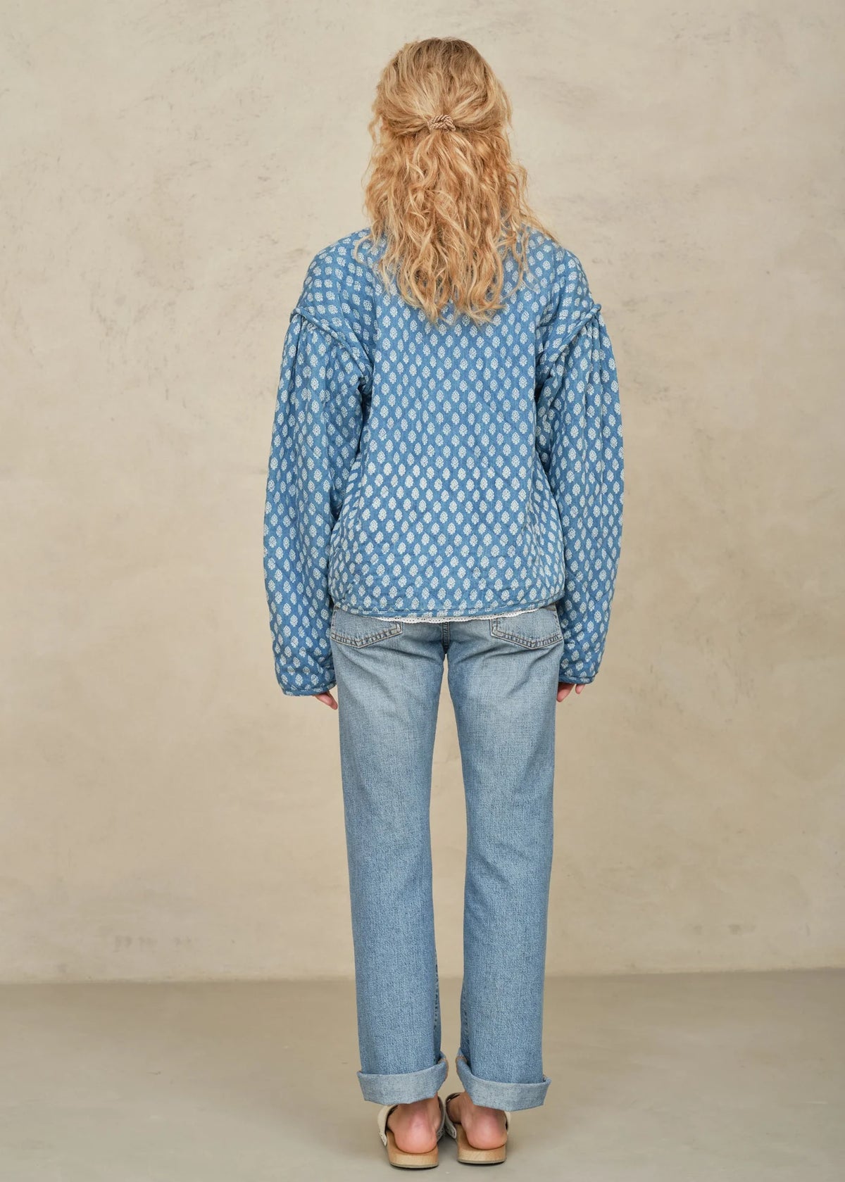 Jenna Quilted Jacket - Blue by M.A.B.E — view 4