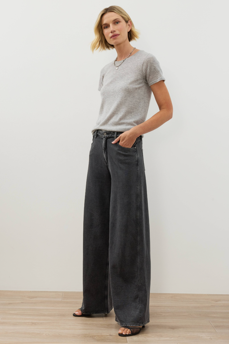 Johnny Was Kadir Five Pocket Sweat Pant - Washed Black