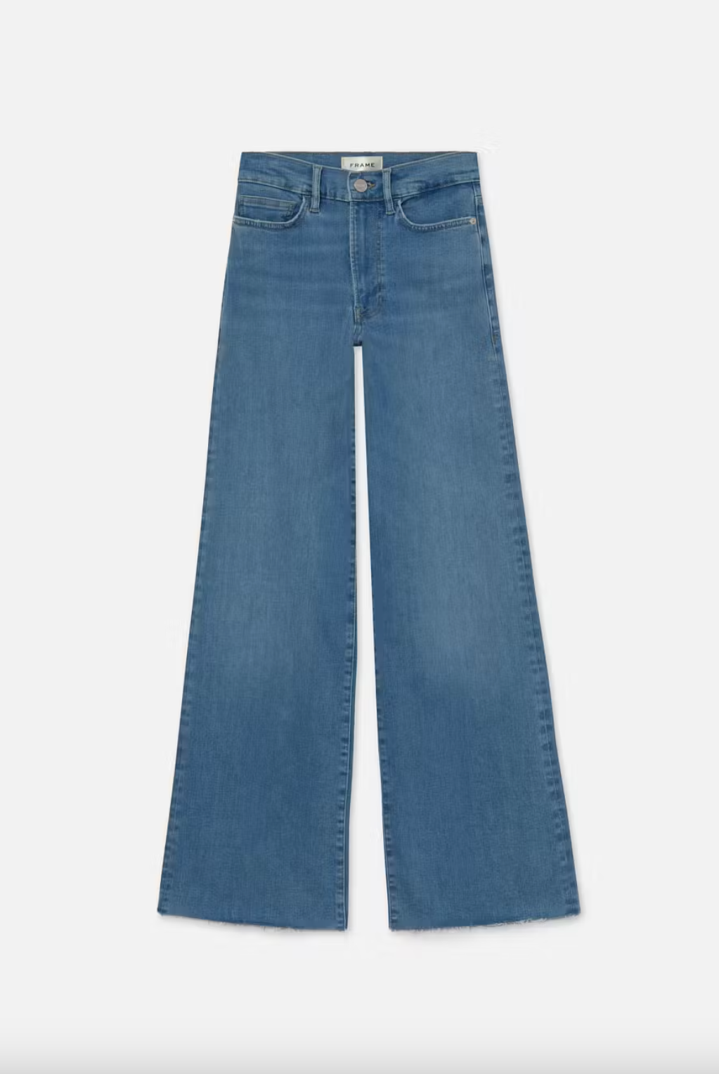 Le Slim Palazzo Raw Fray - Clearwater by Frame — alternate view
