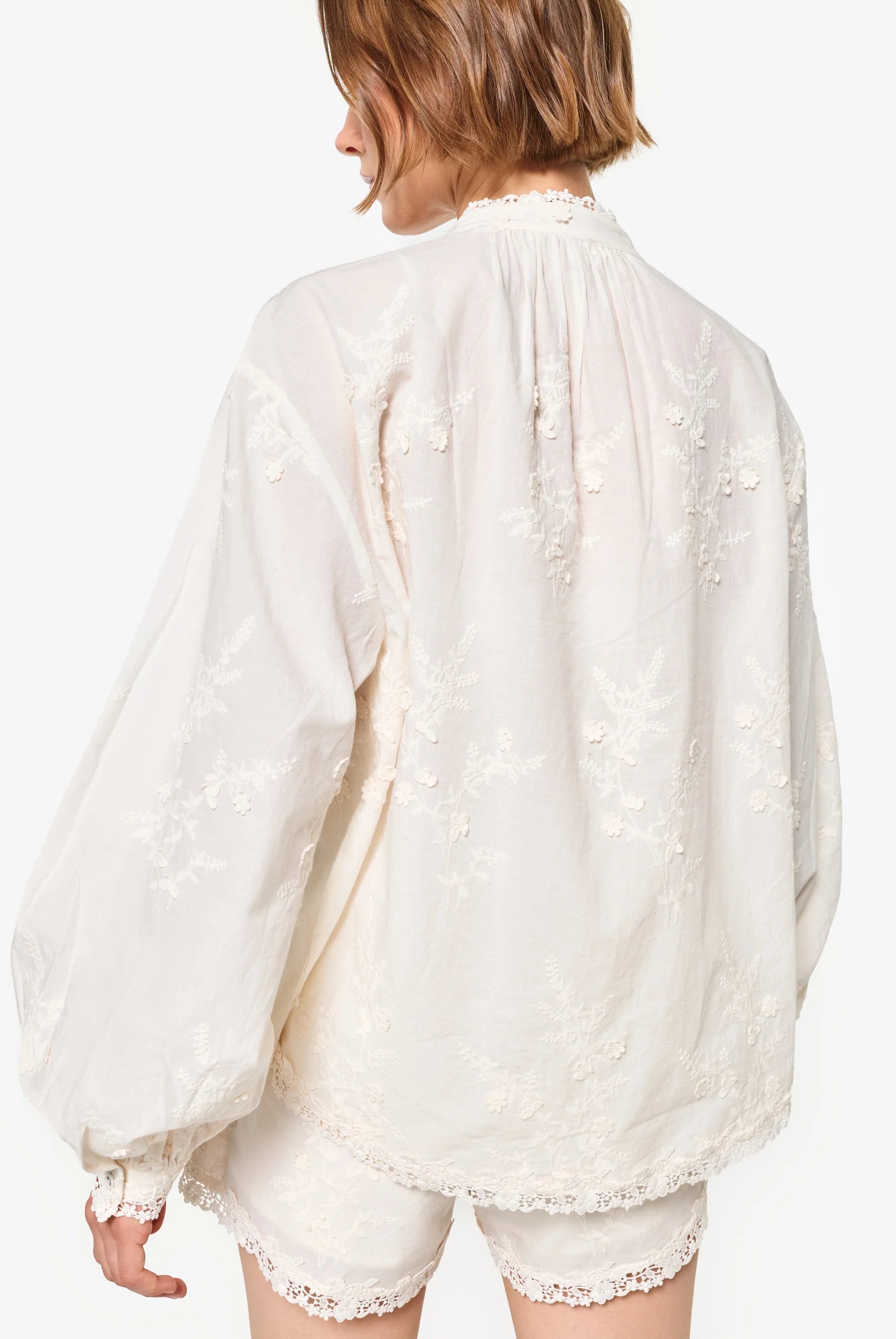 Palmyra Cotton Blouse - Macadamia by Cami NYC — view 3