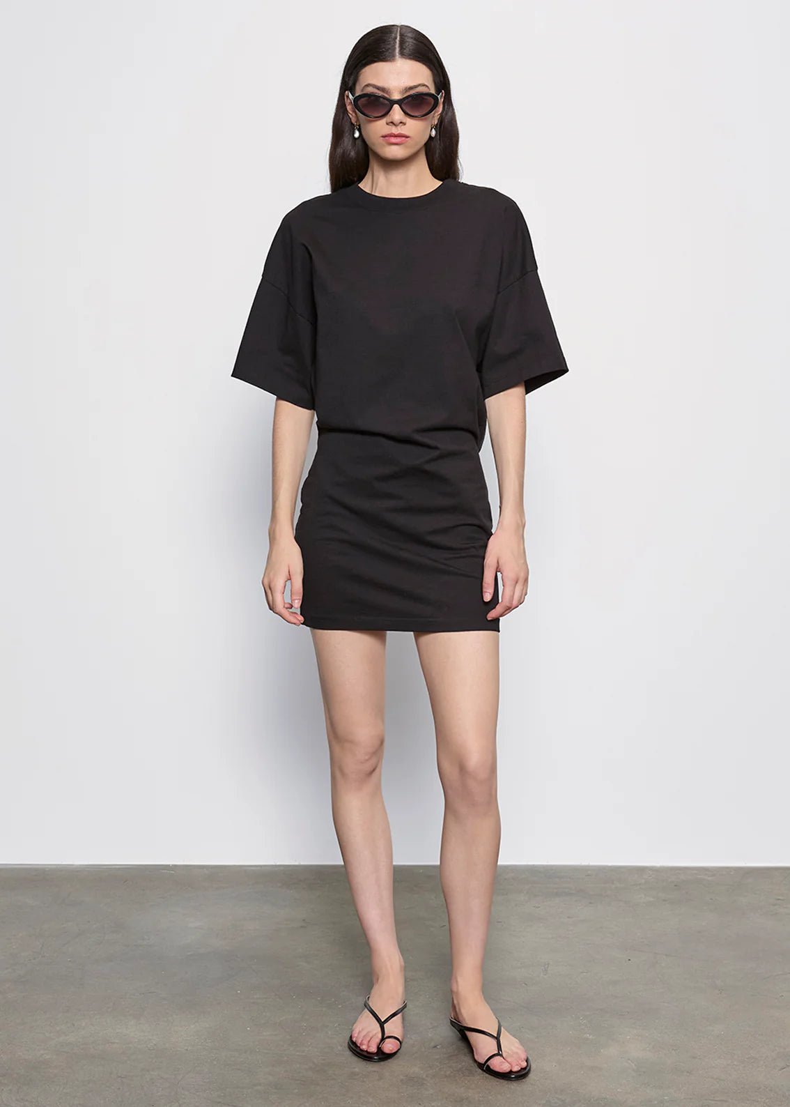 S/S Supima Curve Mini Dress - Black by Enza Costa | 25 South Boutiques