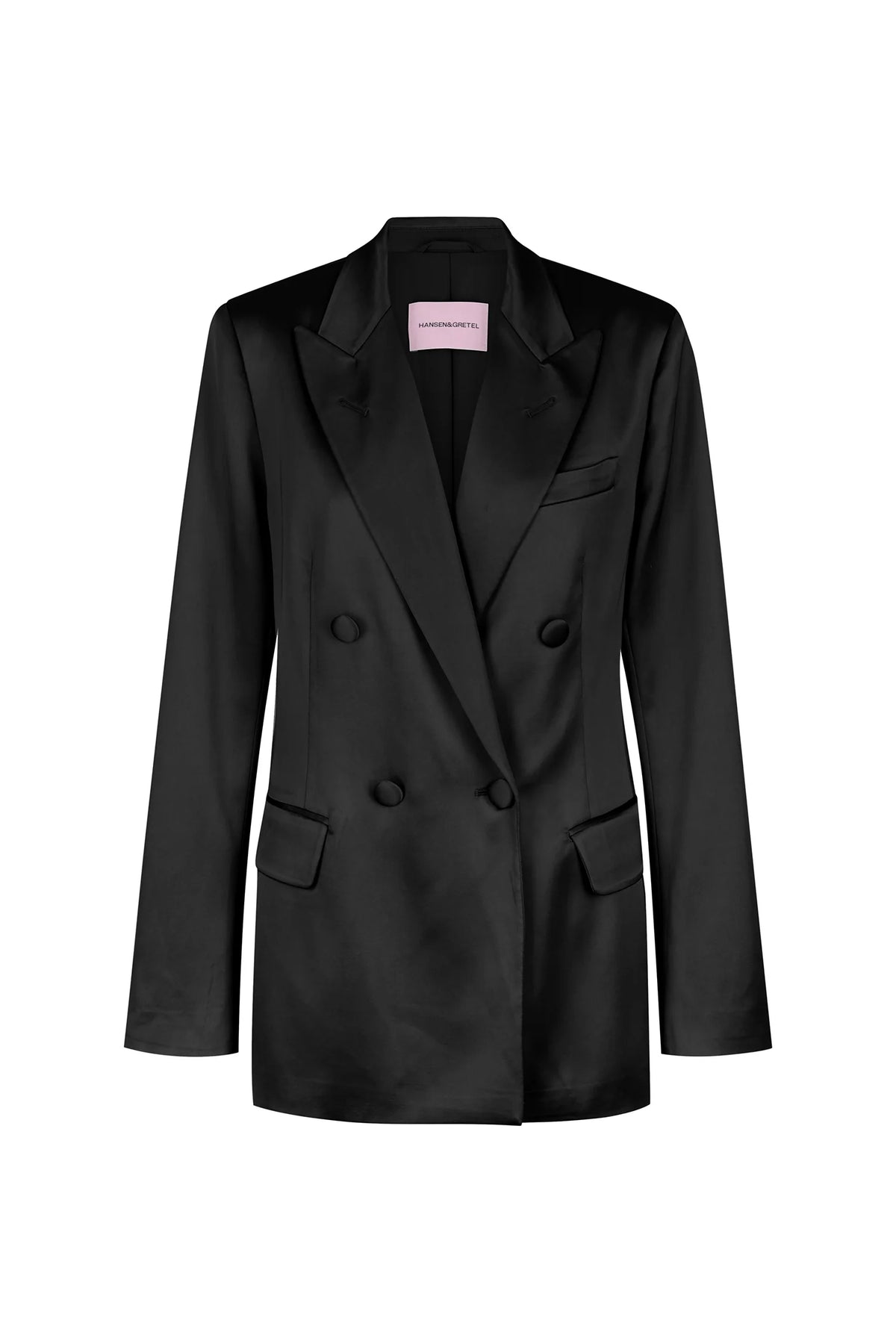 Alistair Tailored Jacket - Black by Hansen & Gretel — view 6