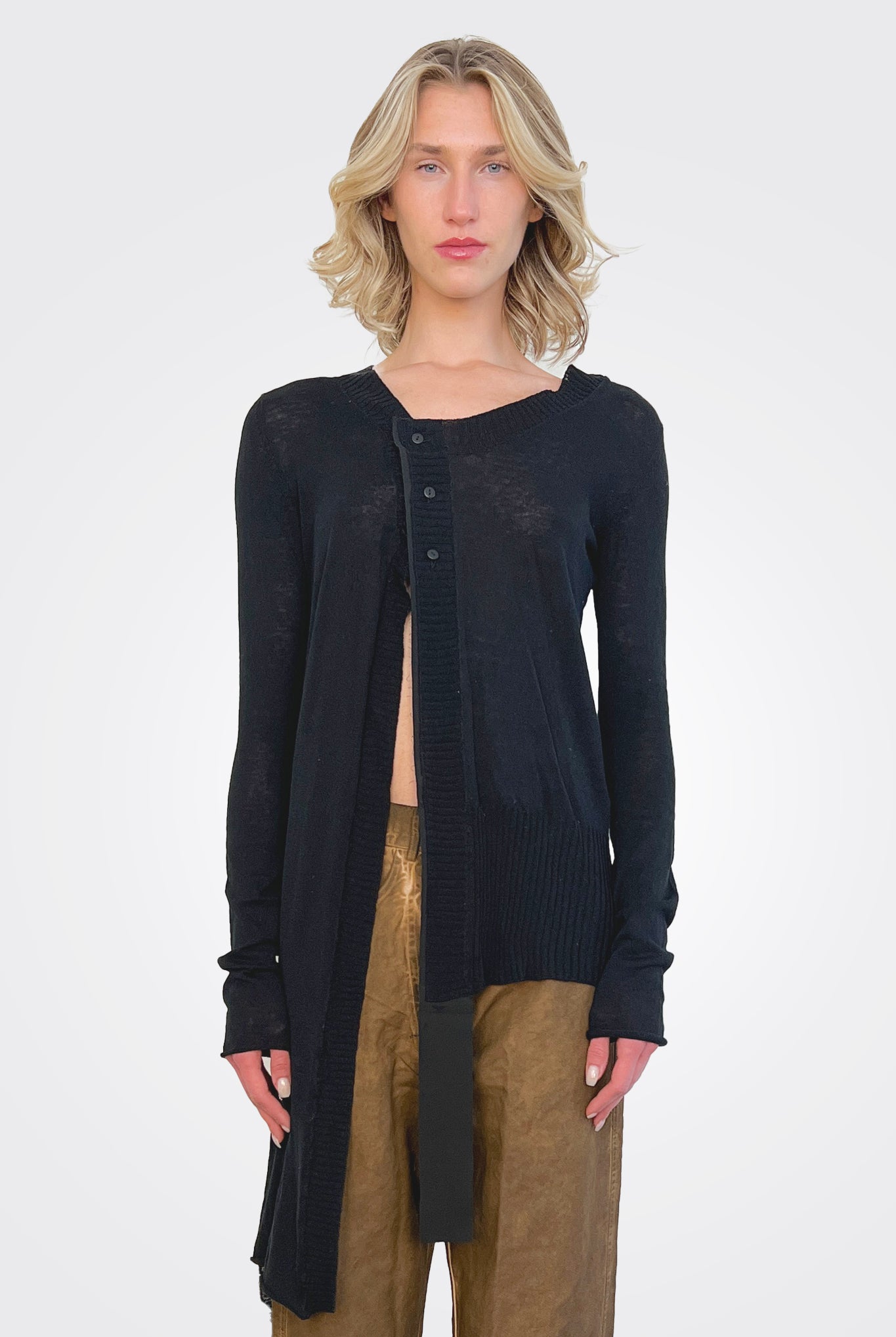 Asymmetrical Cardigan - Black by Serie Numerica | 25 South Boutiques