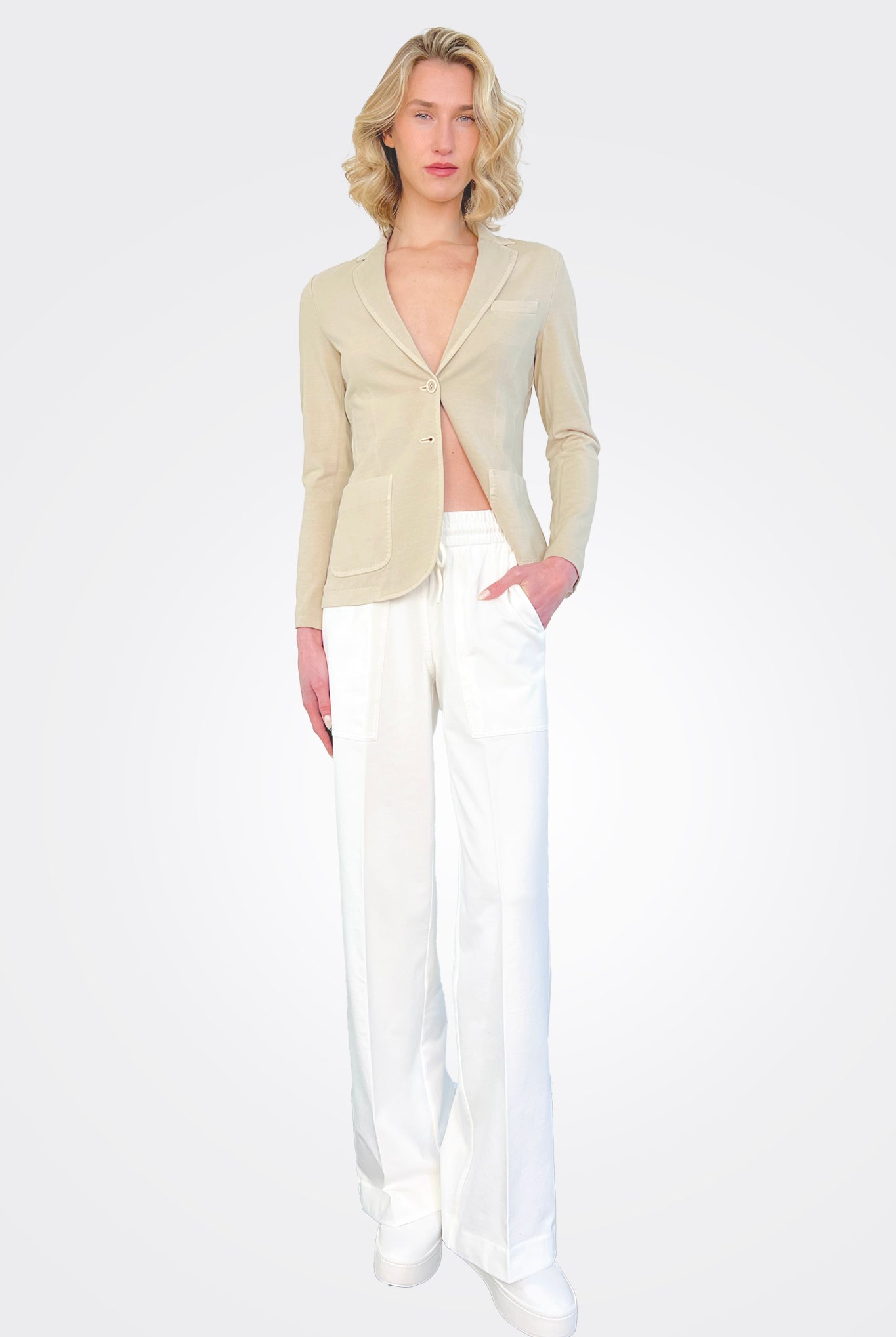 Tailored Jersey Blazer - Alba by Circolo — view 4