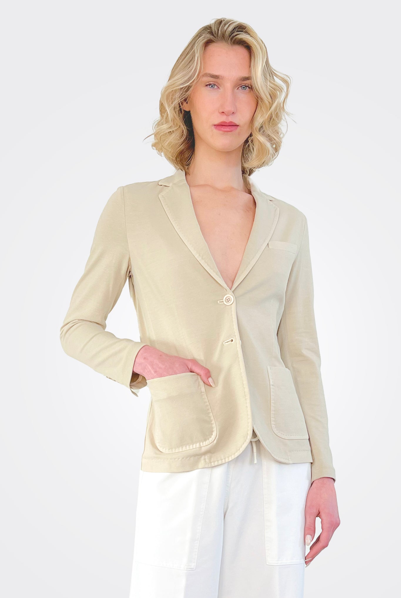Tailored Jersey Blazer - Alba by Circolo | 25 South Boutiques