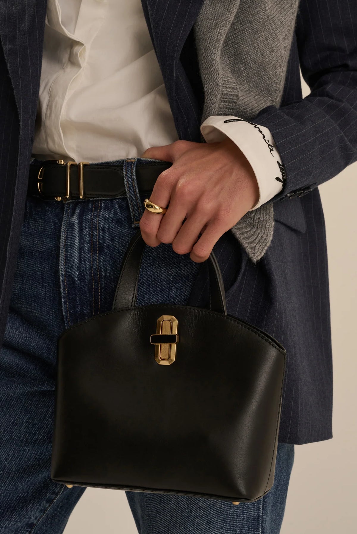 The Heirloom Mini Tote Bag - Black by Favorite Daughter — view 3