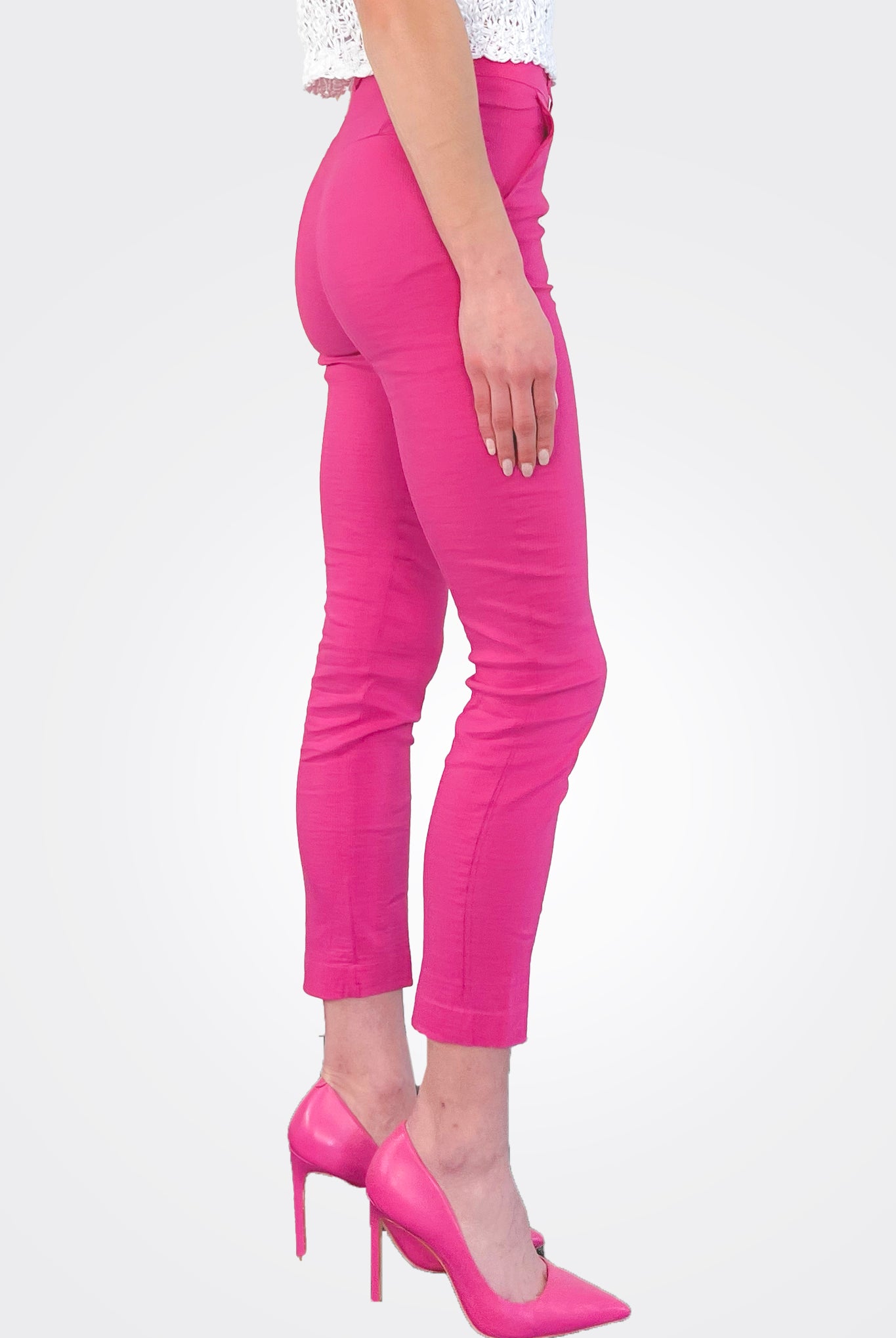 Lyon Cotton Pants - Fucsia by Momonì — view 3
