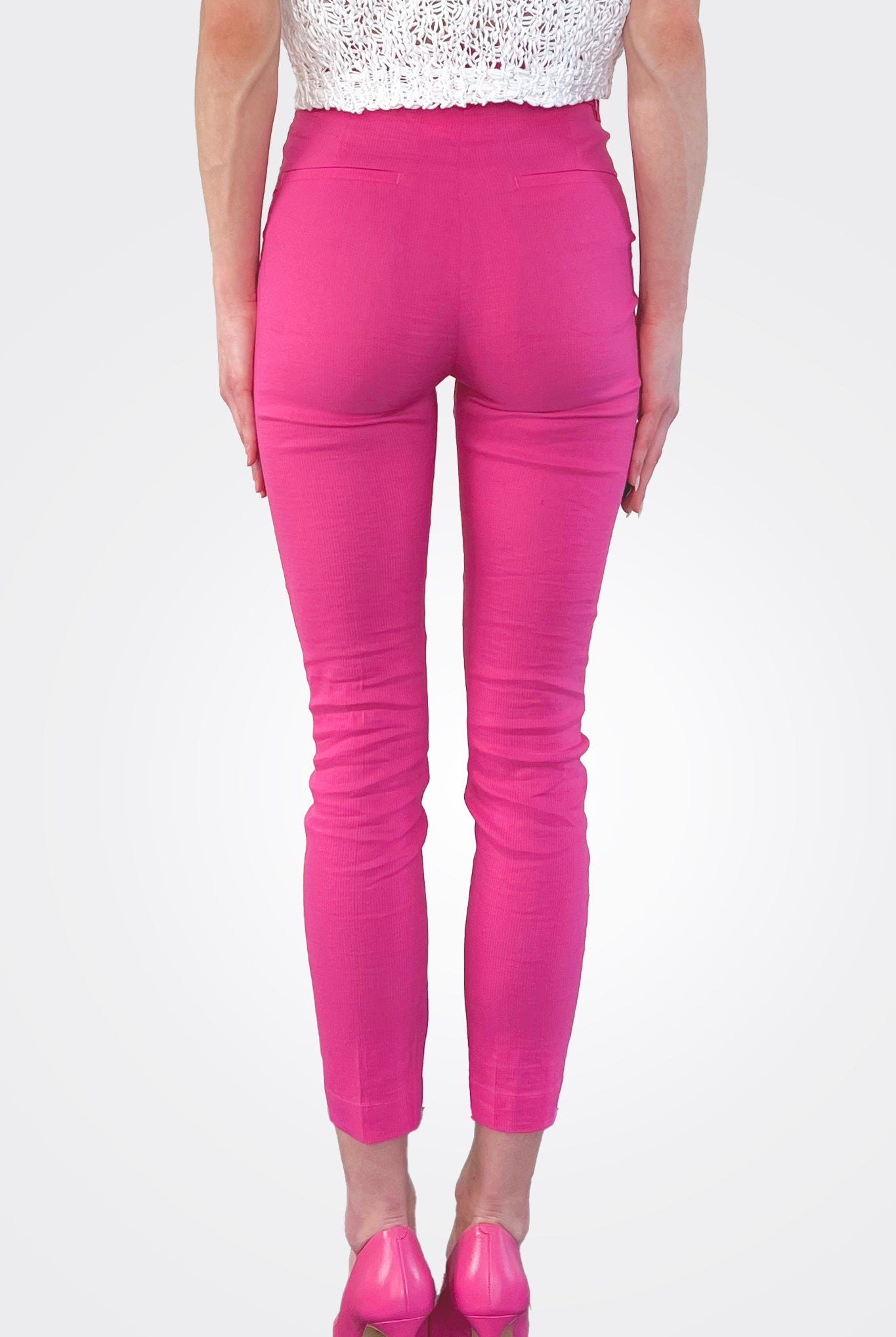 Lyon Cotton Pants - Fucsia by Momonì — view 4