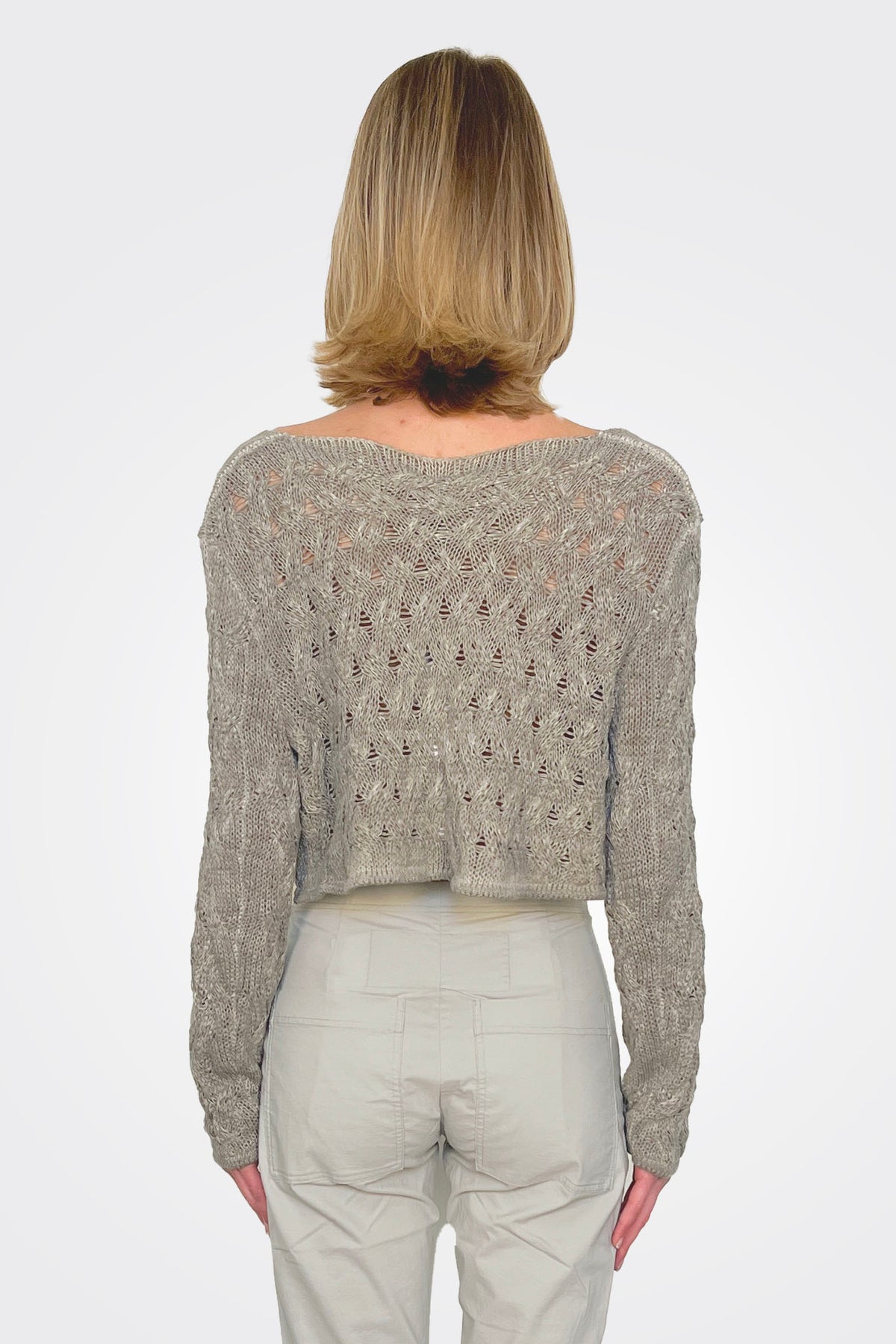 Cropped Mini Cardigan - Hay Cloud by Rundholz — alternate view