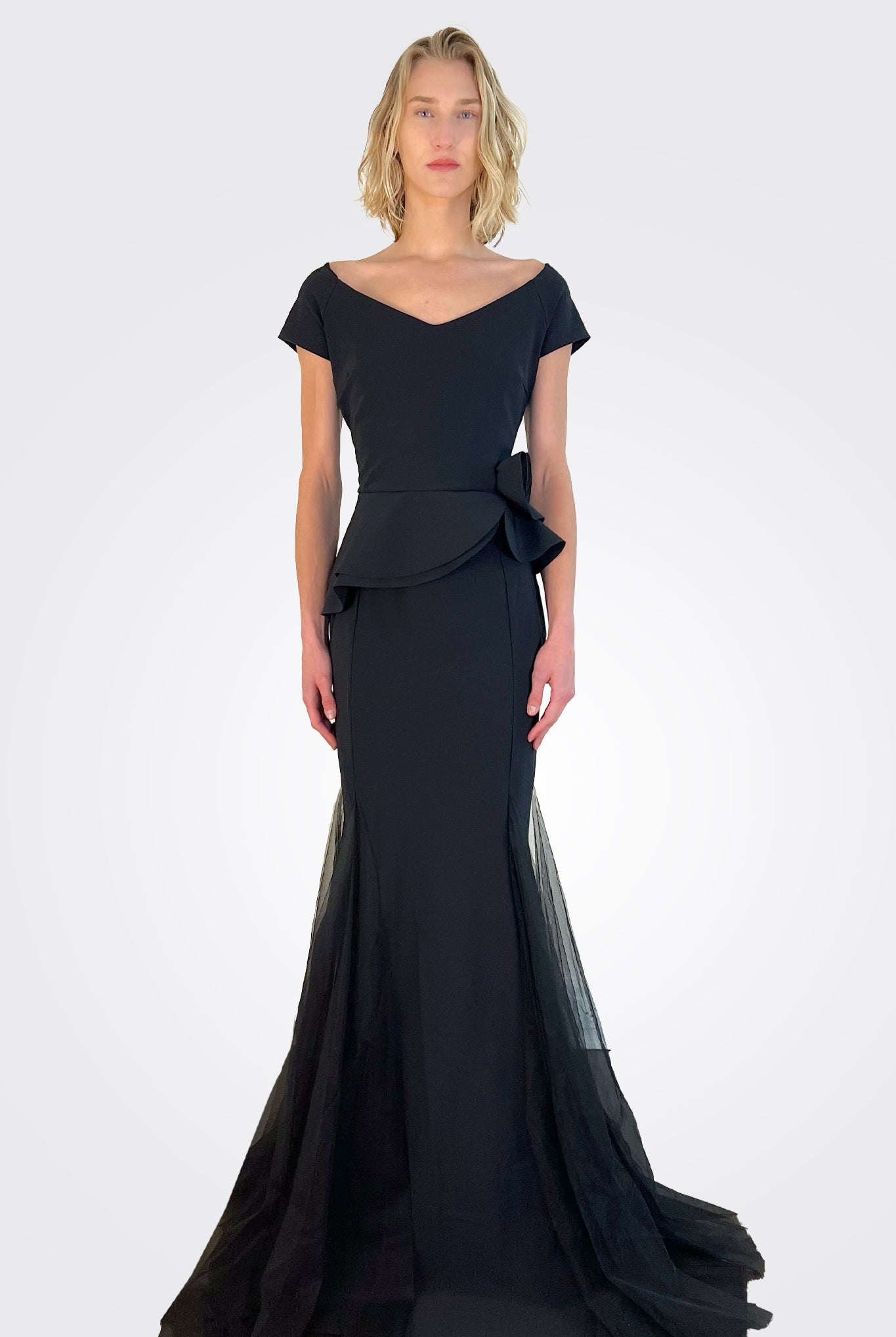 Lady Illusion Tulle Gown - Black by Chiara Boni | 25 South Boutiques