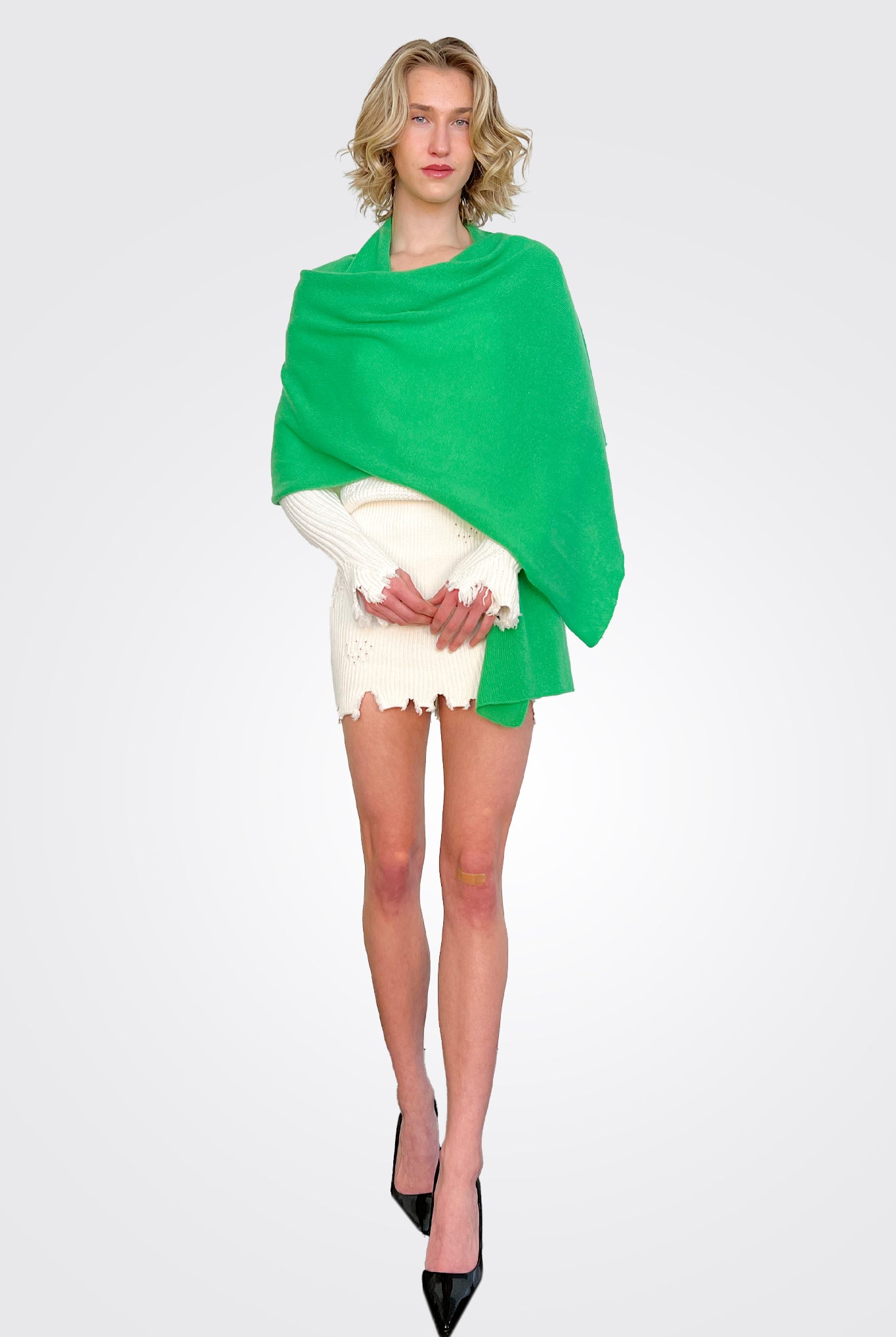 Featherweight Wrap - Kelly Green by Autumn Cashmere — alternate view