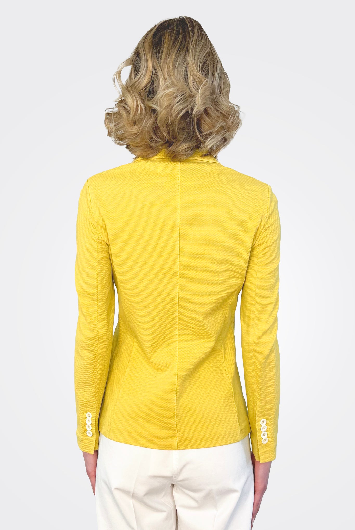 Single Breasted Slim Oxford - Lemon by Circolo — view 3