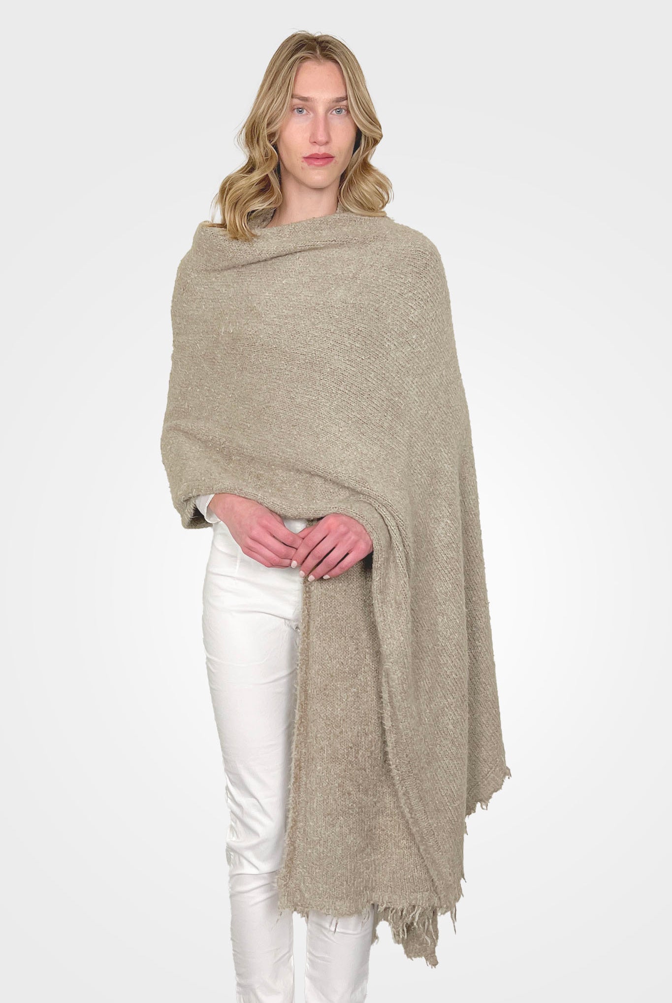 Silk Oversized Scarf - Linen by Rundholz | 25 South Boutiques