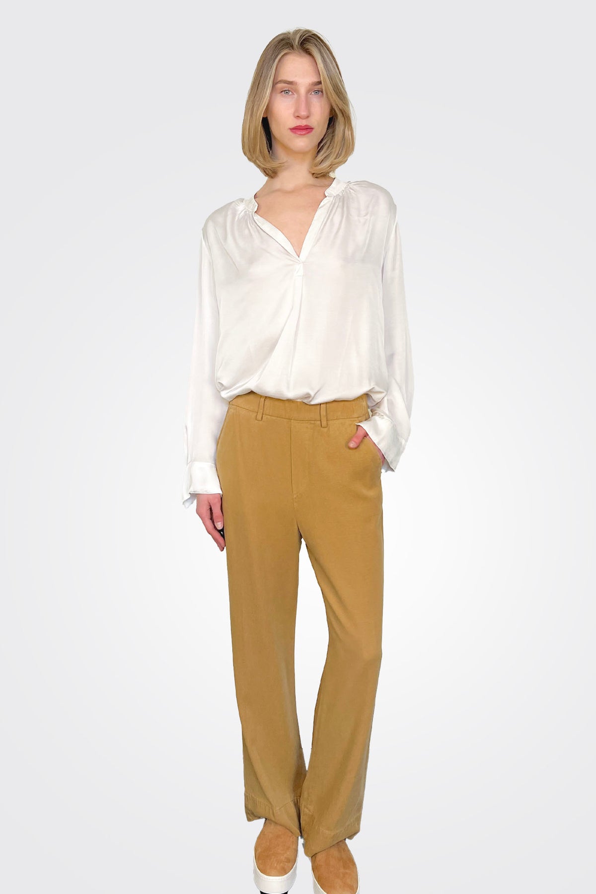 New York Cozy Straight - Camel by Masons | 25 South Boutiques