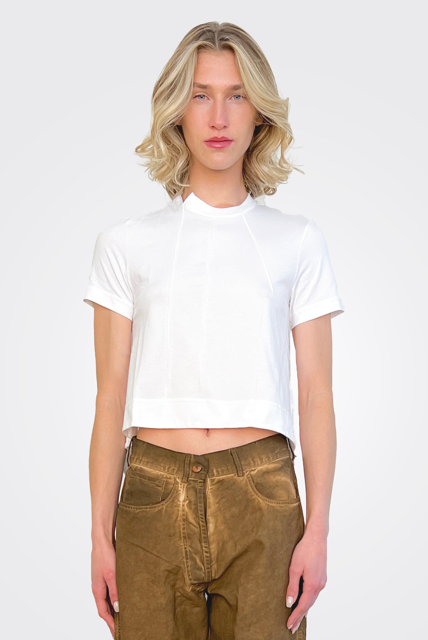 Seam Detail Top - White by Serie Numerica — alternate view