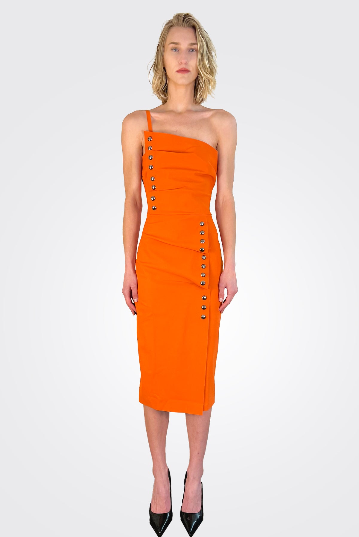 Valbona Button Detail Cocktail Dress - Rame by Chiara Boni | 25 South Boutiques