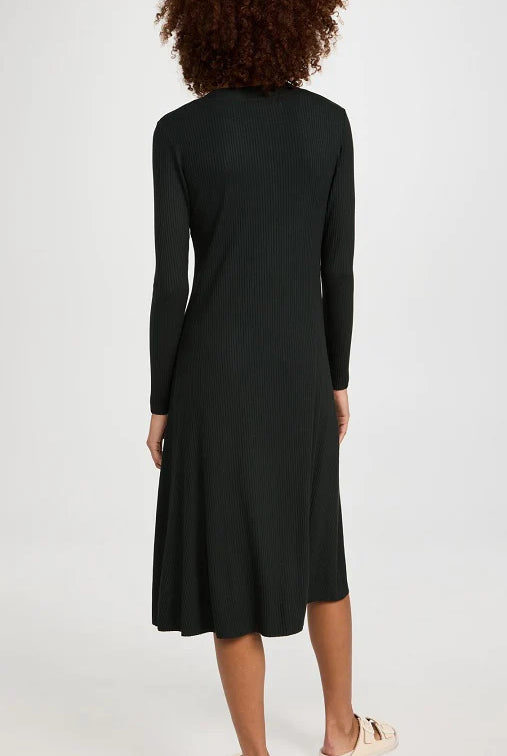 A Coste Flare Cardigan Dress - Dark Cedar — view 4