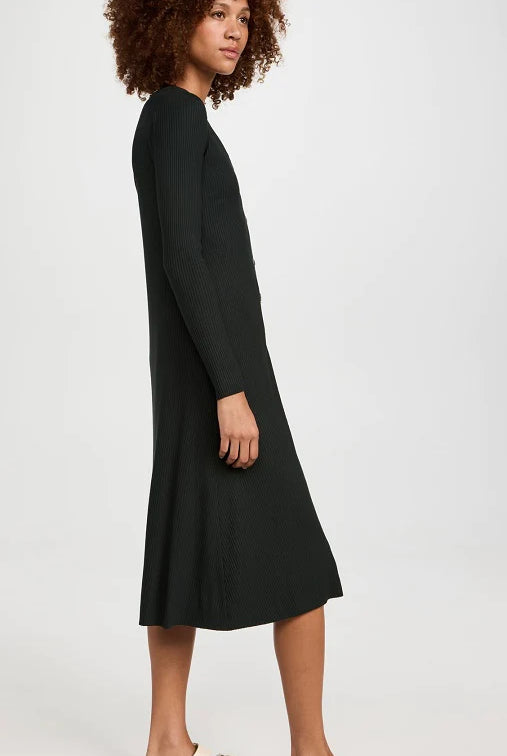 A Coste Flare Cardigan Dress - Dark Cedar — view 3