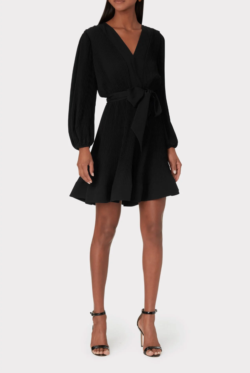 Liv Pleated Dress - Black by Milly | 25 South Boutiques