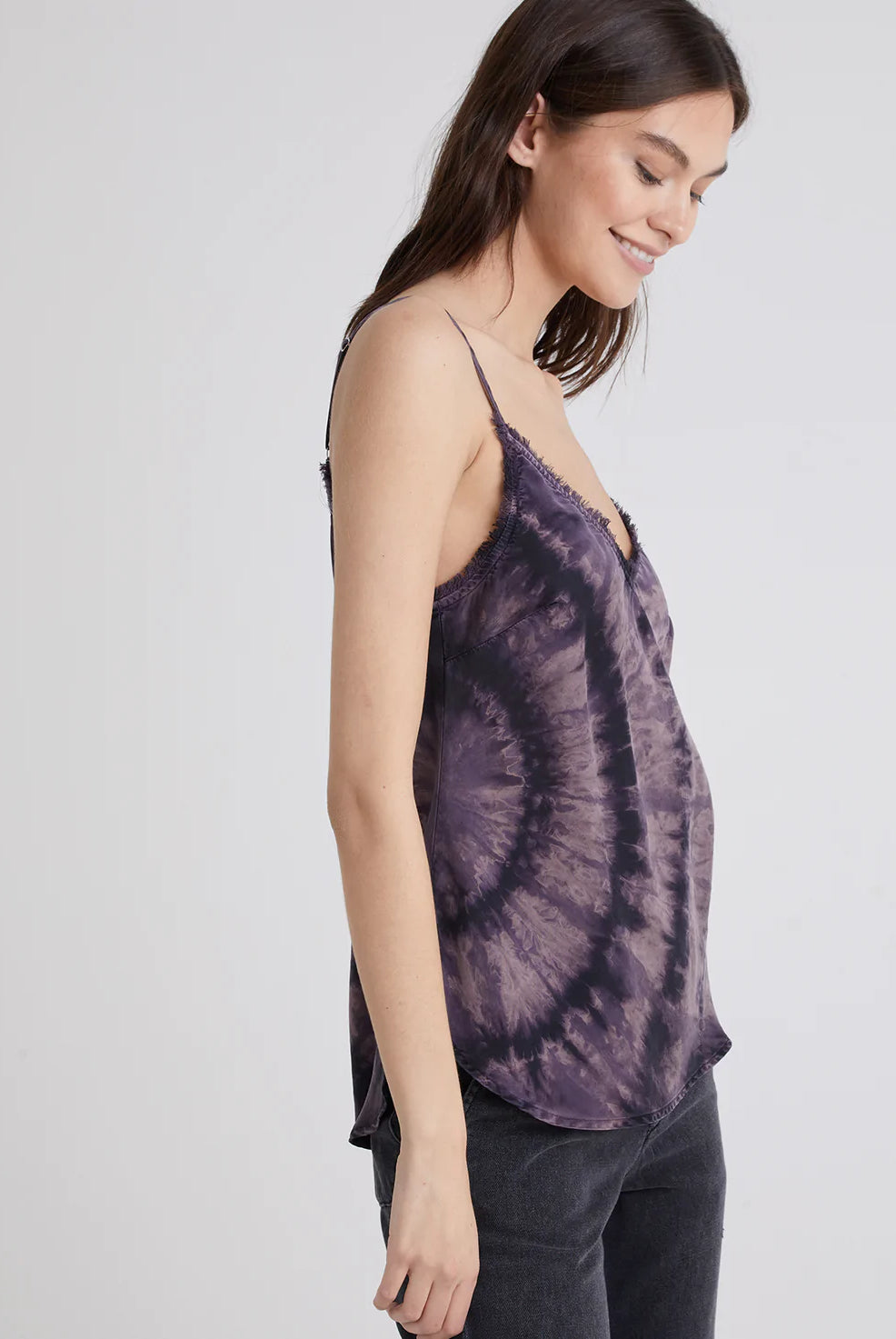 Ash Frayed Cami - Circle Tie Dye by Bella Dahl — alternate view