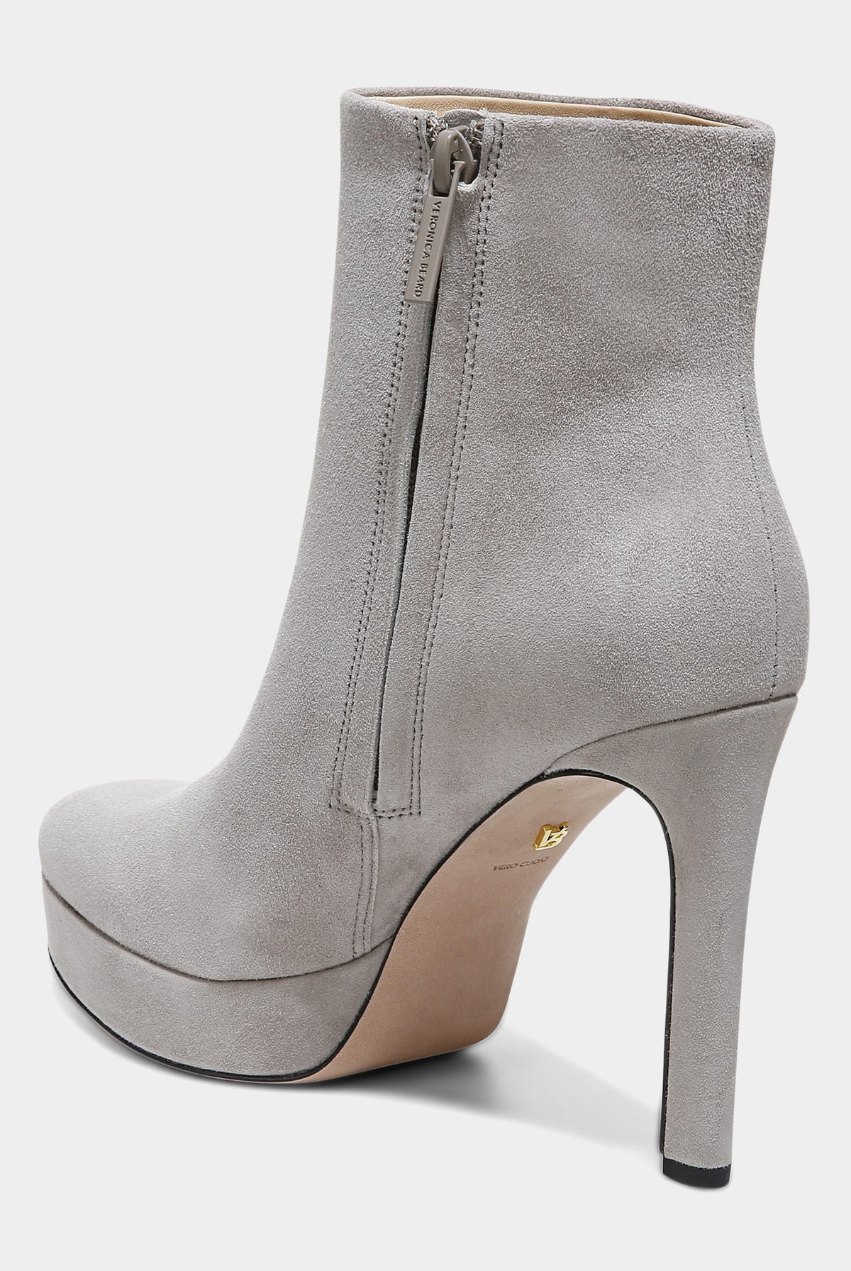 Dali Suede Platform Booties - Taupe by Veronica Beard — alternate view