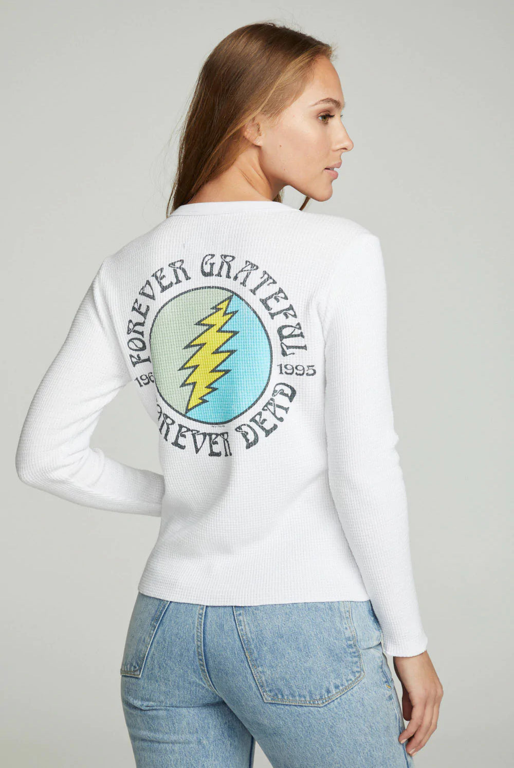 Grateful Dead Forever L/S Shirt - White by Chaser — alternate view
