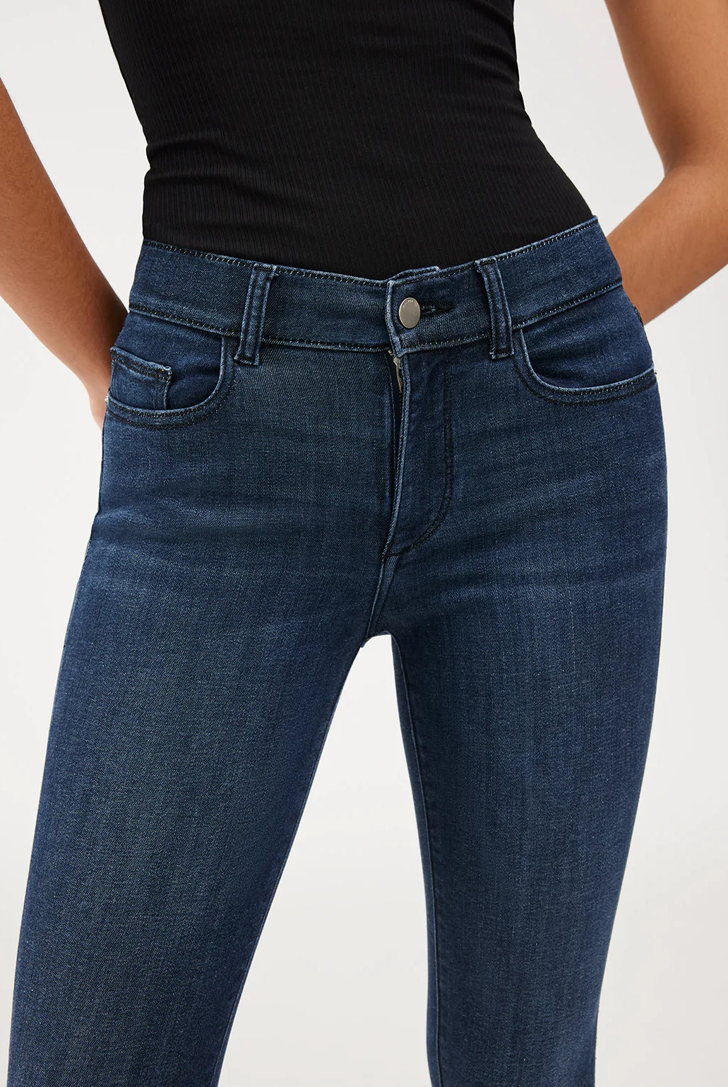 Farrow Skinny High Rise Ankle - Dark Indigo by DL1961 — view 4