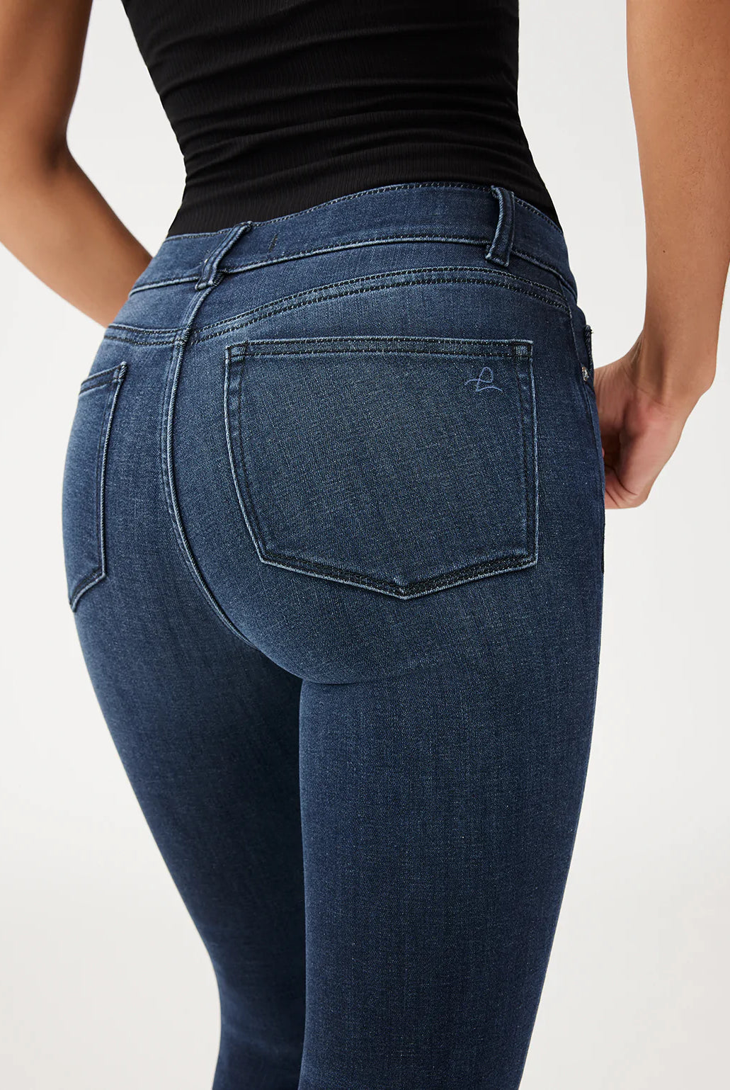 Farrow Skinny High Rise Ankle - Dark Indigo by DL1961 — view 5