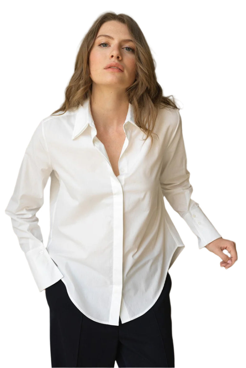 Kirstie Shirt - Optic White by Hana San | 25 South Boutiques